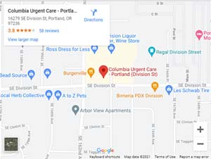 Directions to Urgent Care in Portland OR on SE Division St