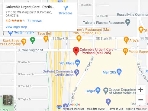 Directions to Urgent Care in Portland OR on SE Washington St