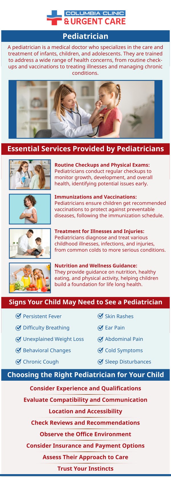 Pediatric services are available for our younger patients at Columbia Urgent Care. If you’re seeking a dedicated and experienced pediatrician, visit us. For more information, please contact us or book an appointment online. We have convenient locations to serve you in Portland at 82nd Avenue Portland OR, and Mall 205 Portland OR.